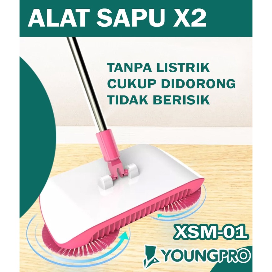 X2 SWEEPING MOP SAPU PEL LANTAI PEMBERSIH DEBU OTOMATIS XSM-01