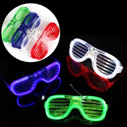 [ Cinicini ] Kacamata LED Nyala Malam Colorful Eyeglass Beauty Fashion