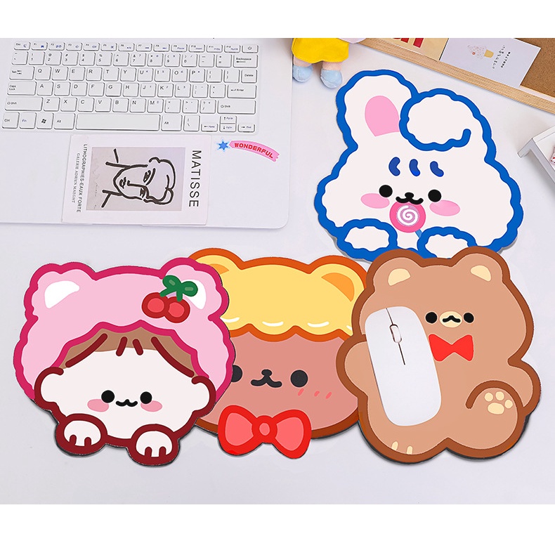 Mouse Pad Korea Anti Slip Alas Komputer Kartun Motif Print Kartun Untuk Aksesoris Komputer Murah