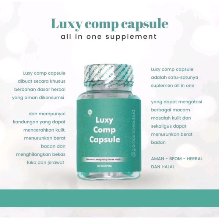 LUXY COMP CAPSULE 100% ORIGINAL || WHITENING SLIMING DALAM SATU KAPSUL WHITENING SLIMMING DALAM SATU