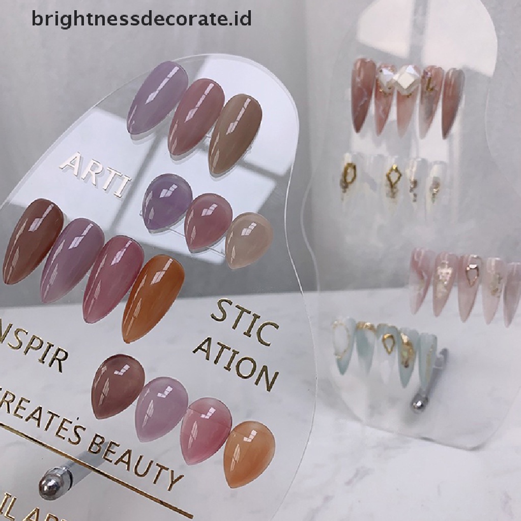 [Birth] Irregular Acrylic Nail Art Fake Tips Papan Pajangan Rak Display Stand Manicure [ID]