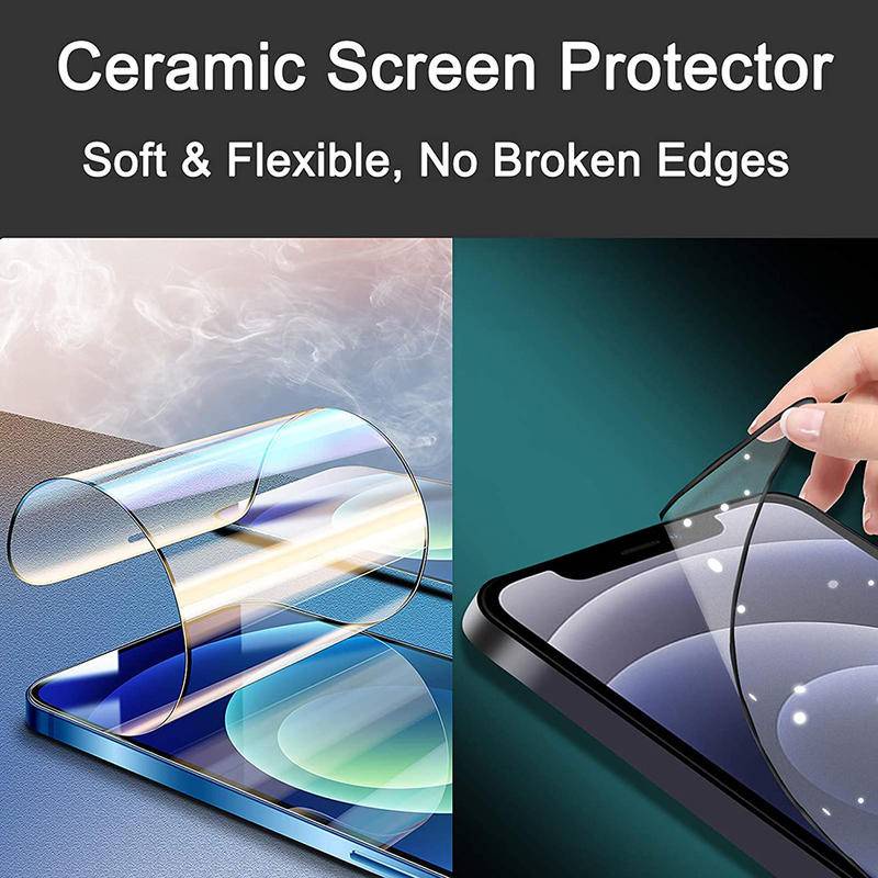 IPHONE Untuk Iphone14 13 12 11 Pro Max Plus Mini Full Lem Lembut Film Pelindung Layar Keramik Untuk Iphone6 6s 78 Plus X Xs XR Max
