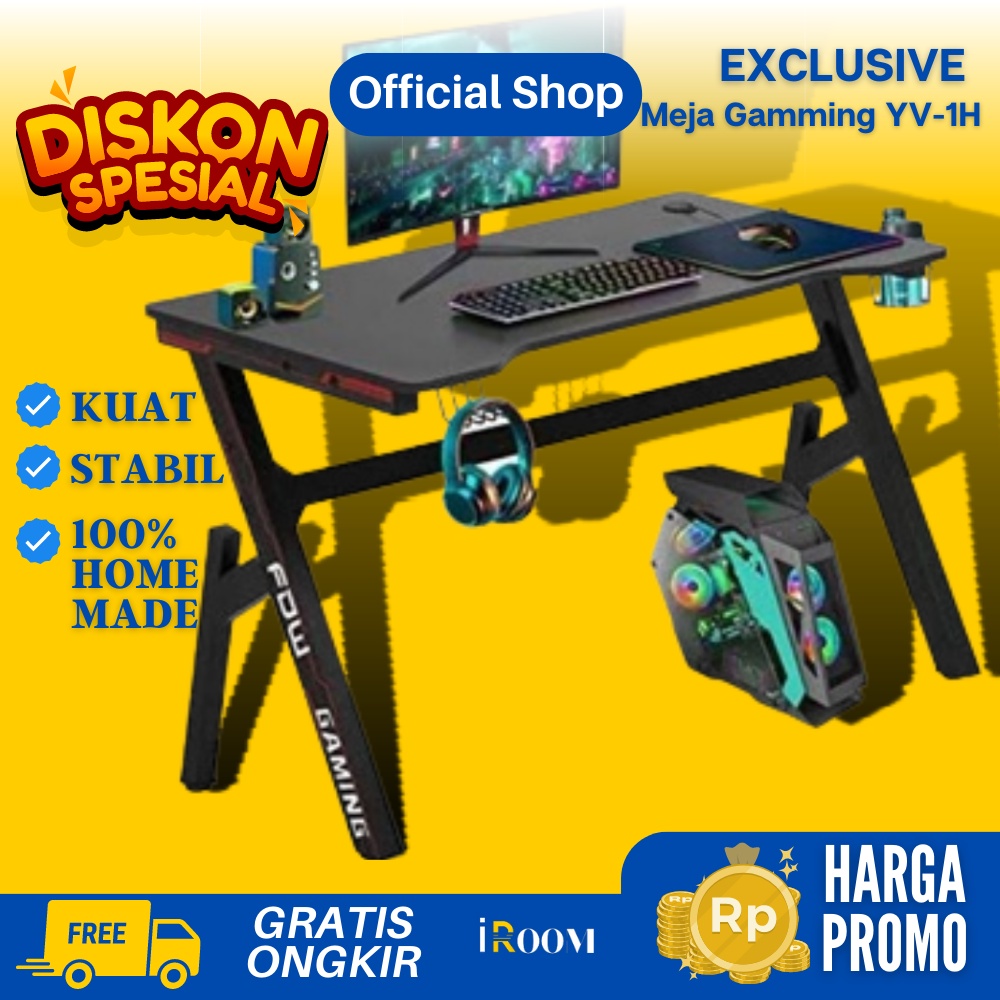 Meja Kerja Gaming Komputer PC Minimalis Terlaris 16 Model Terbaru 2023 Meja Live Streaming Youtuber 