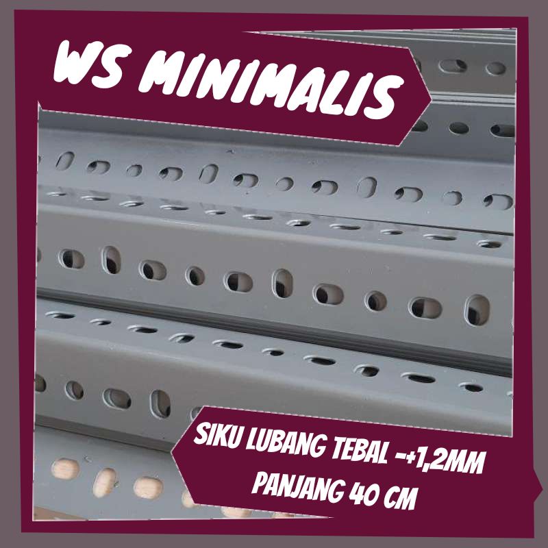 [PROMO TERMURAH] Siku lubang 4x4 panjang 40cm / siku rak / siku besi