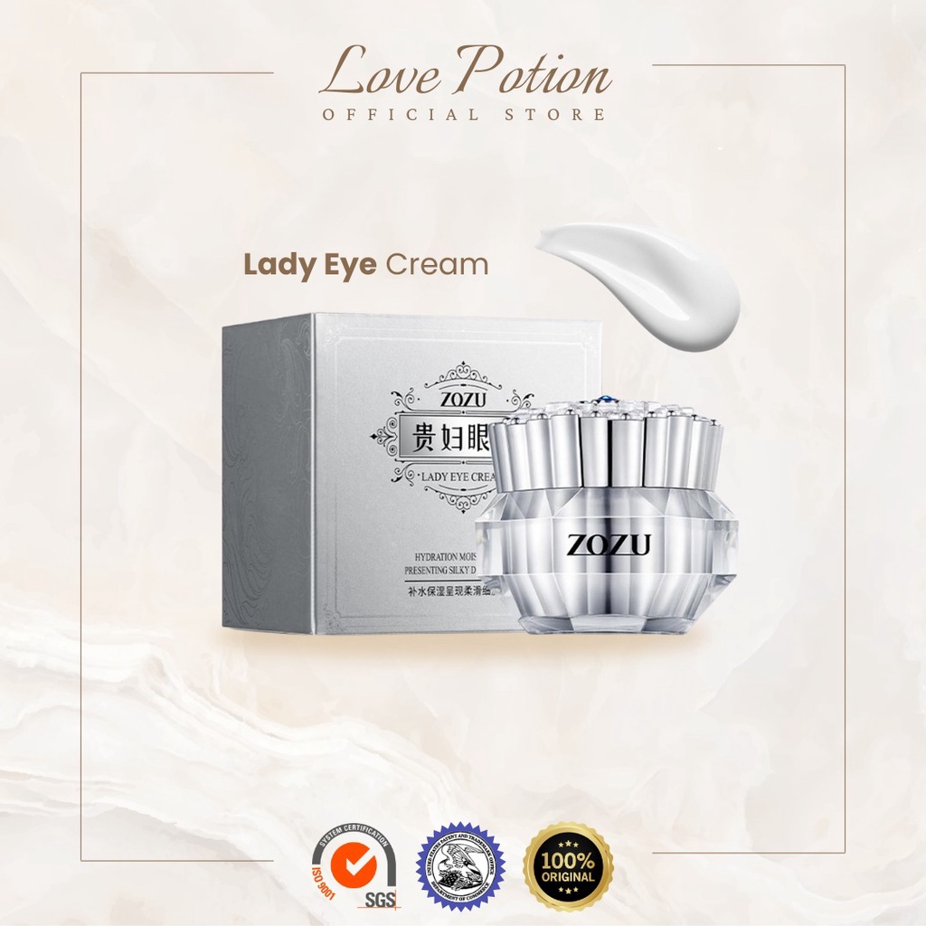 Zozu Lady Eye Cream Improves Dark Circles Tightens Fine Lines Moisturizes and Wiredrawing Eye Cream Eye Care bisa cod