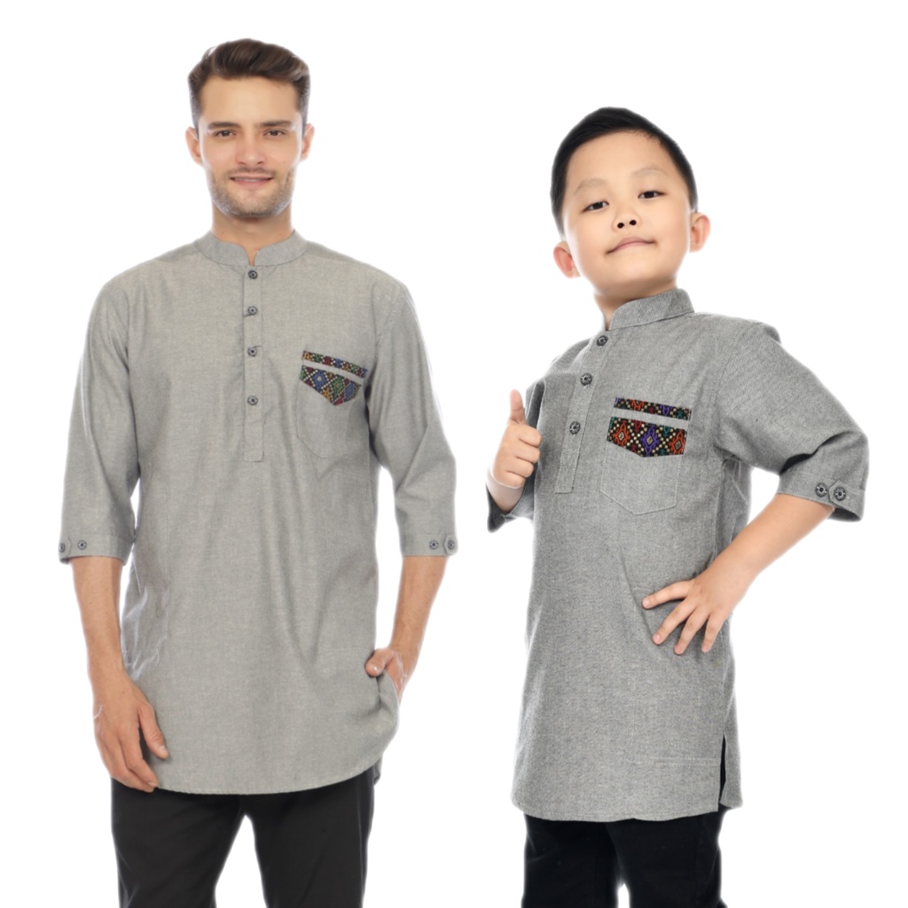 Baju Koko Couple Ayah dan Anak Model Kurta Batik Size M L XL XXL XXXL