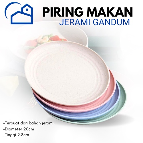 Piring Jerami / Piring Warna-warni / Wheat Straw Piring / Piring serat gandum gaya Jepang homestation