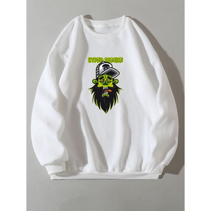 Sweater Pria murah  Hyper Zombie Switer Big Size Sweater Crewneck Size XXL Fleece
