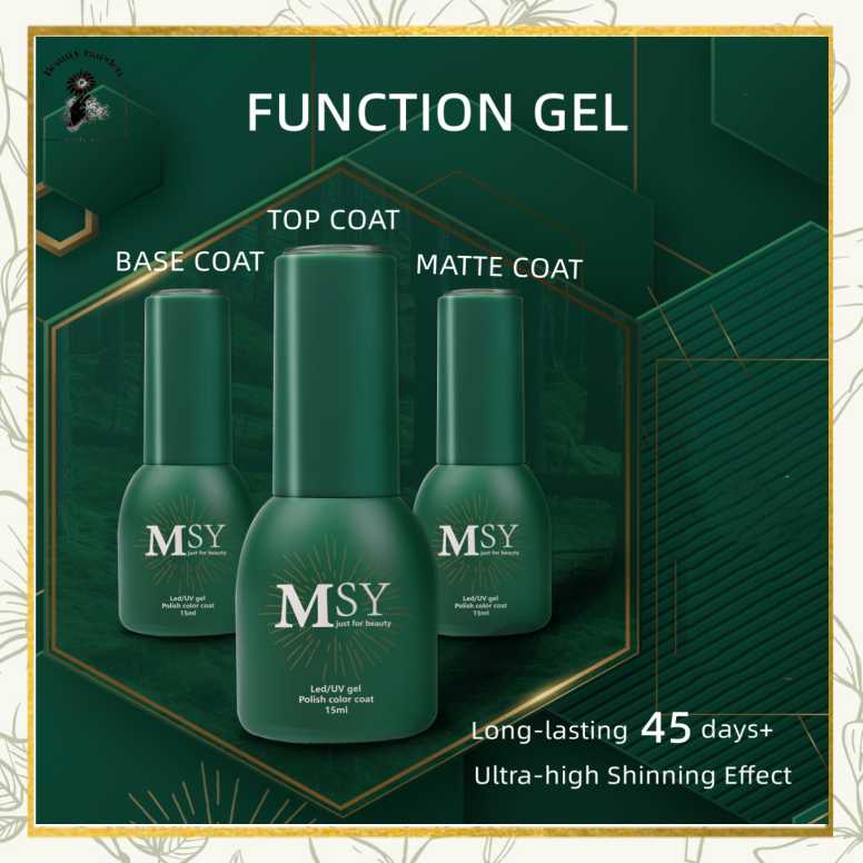 【 COD 】15ml GEL POLISH TOP COAT BASE COAT MATTE TOP COAT 15ml uv led lamp gel polish/15ml KUTEK GEL