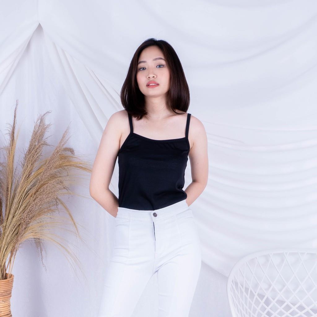 OTS 185 - Basic Tank Top Premium Simple  Dewasa Tali Kecil Daleman wanita