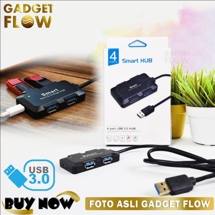 Extension Usb Hub 4 Port 3.0 Power Supply Port Usb Hub Usb 3.0