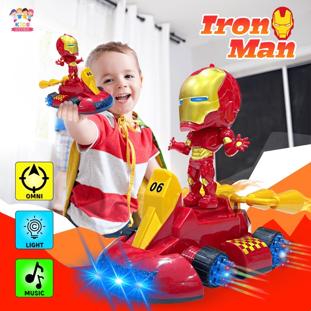 Mainan Robot Kart Hero Ironman Light Music | Mainan Anak Laki Laki Robot Robotan Terbaru | Kado Ulang Tahun Anak Cowok