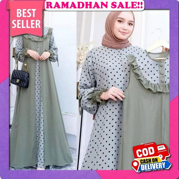 Baju Gamis Gamis Lebaran Wanita Perempuan Narenda Maxy Dress Mewah Gsmis Baju Muslimah Jumbo Premium