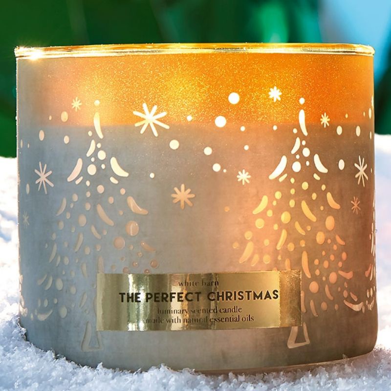 BATH &amp; BODY WORKS BBW THE PERFECT CHRISTMAS 3-Wick Scented Candle 411 g