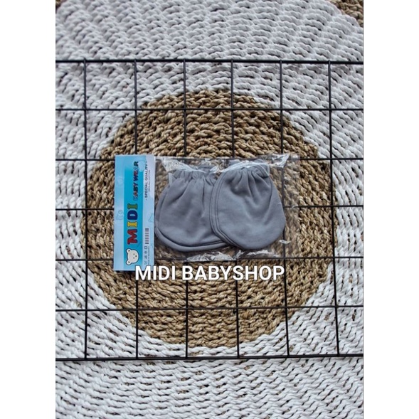 Serian Abu - 3 Set Sarung Tangan dan Kaki Bayi Grey Series Midi Babywear