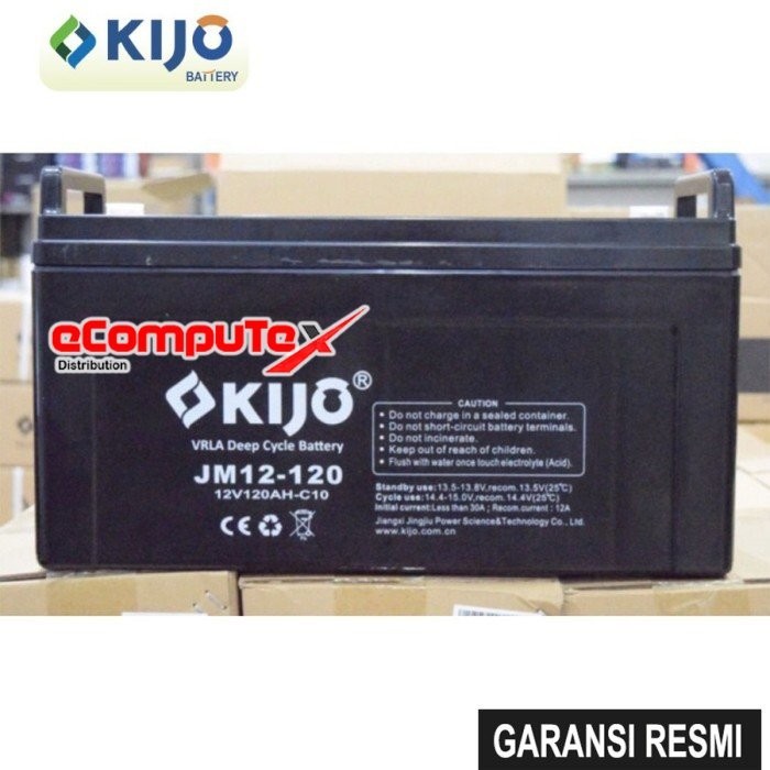 BATERAI UPS VRLA 12V 120AH KIJO / BATTERY AKI KERING 12 VOLT 120 AH ACCU