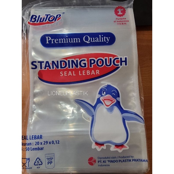 Standing Pouch 20x29 STP Double Seal Seal Lebar Blue Top Isi 50 Pcs