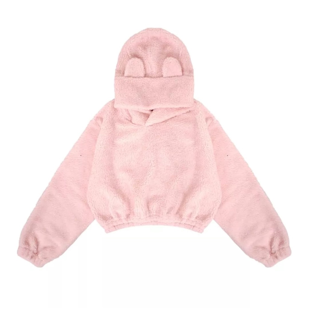 Hoodie Sherpa Crope Bulu Terbaru 2022 / Hoodie bulu remaja kekinian / Sweater Hoodie Sherpa Crope / Cute Sherpa Bulu Domba / Hoodie Wanita kekinian / Hoodie bulu lembut terbaru 2022