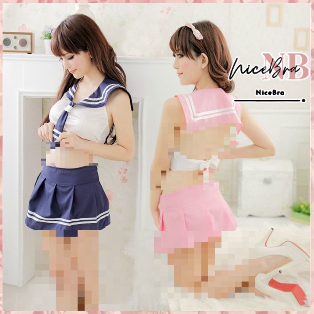 Nicebra Lingerie Hot Cosplay Kostum Seragam Setelan Sekolah Jepang Import 3037