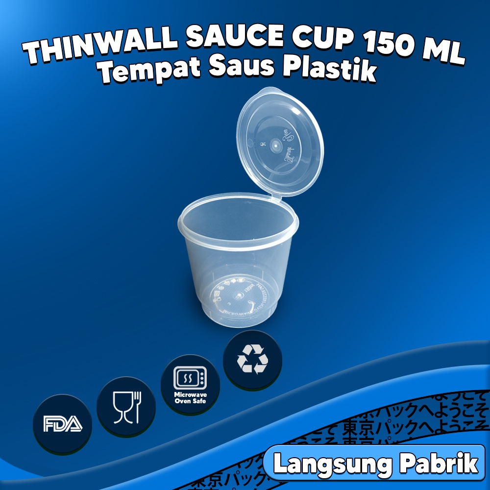 THINWALL CUP 150ML - SAUCE CUP 150 ML - ISI 25 SET PREMIUM
