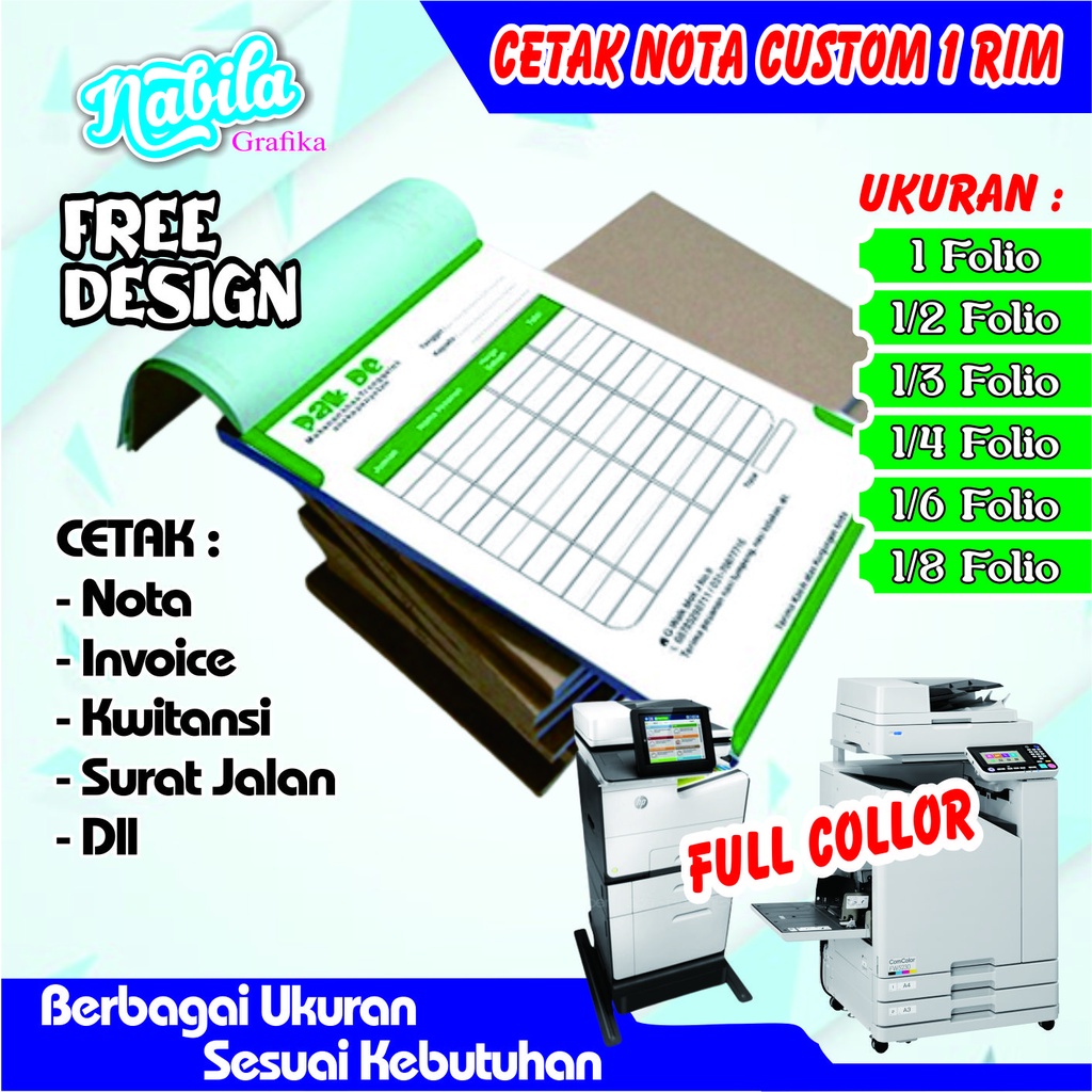 

CETAK NOTA CUSTOM 1 RIM 2 RANGKAP-Percetakan-Custom-NCR-Bon-Surat-Jalan-Kwitansi-Olshop