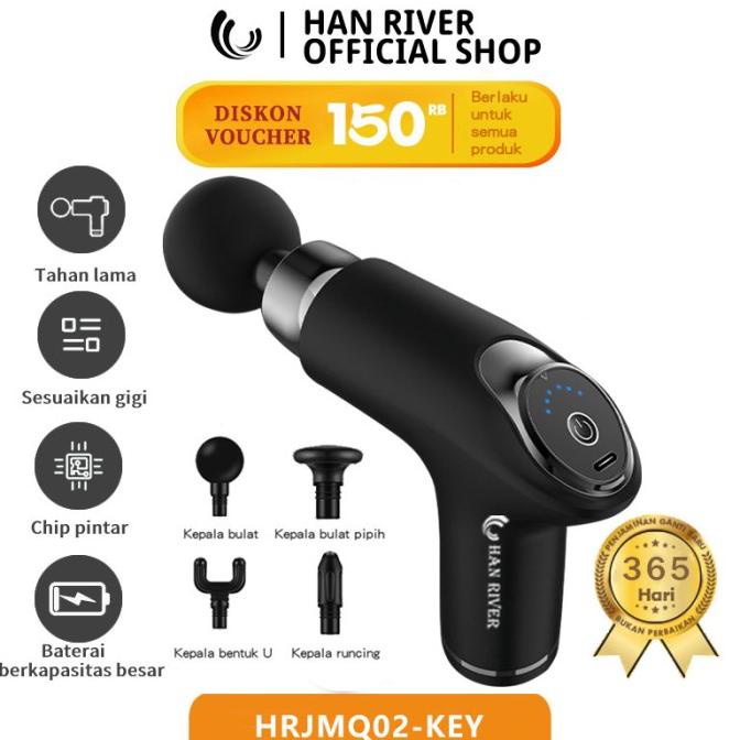 HAN RIVER Alat pijat MASSAGE GUN - DEEP TISSUE MUSCLE MASSAGER GUN-HIT