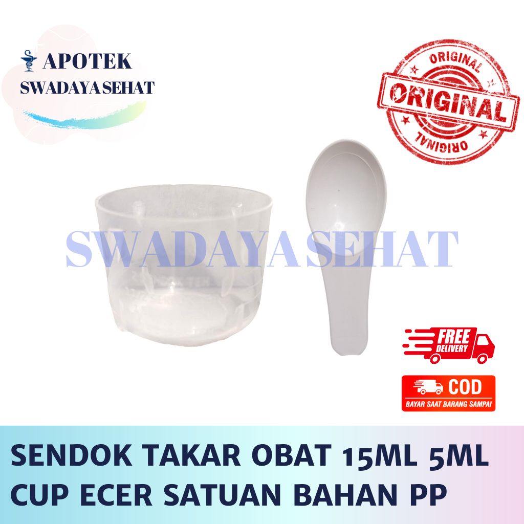 SENDOK TAKAR OBAT 15ML 5ML Ecer Satuan Cup - Anak Bayi Minum Obat