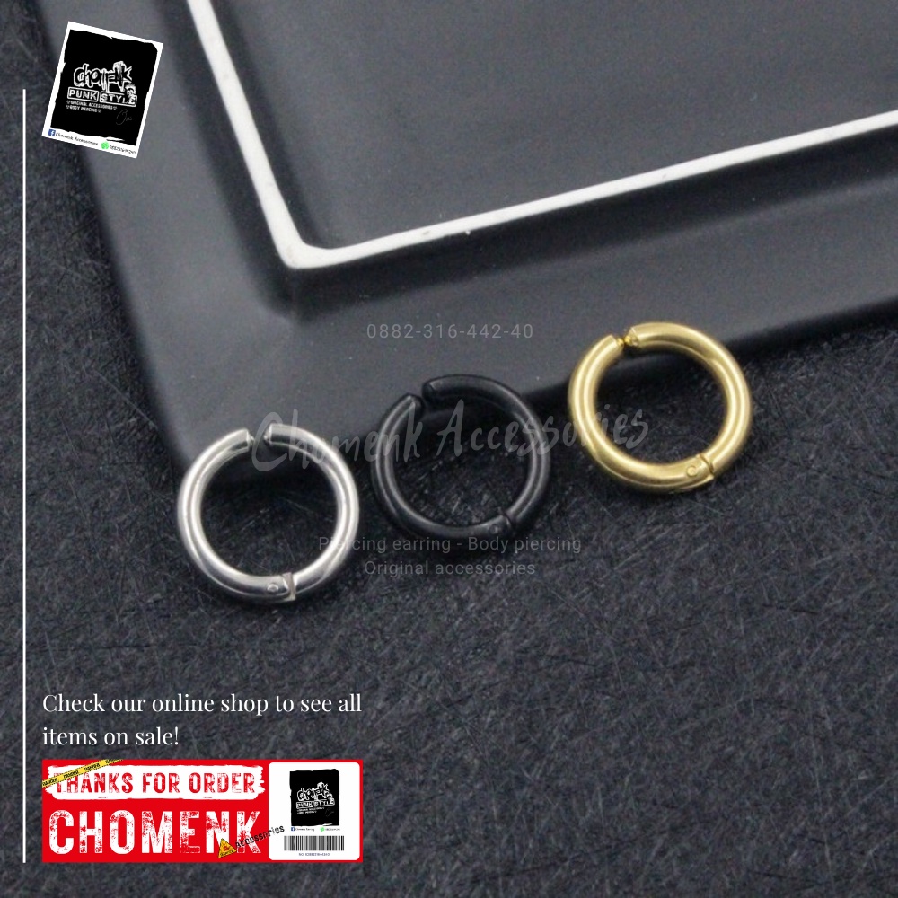 ANTING JEPIT MAINAN TANPA TINDIK TITANIUM RING JEPIT MAINAN (1PCS).