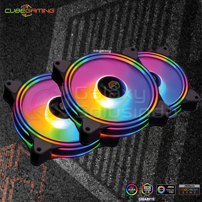 Cube Gaming HALO ARGB 3in1 120mm with Remote Controller Fan Case