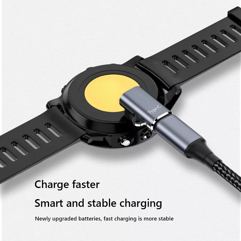 [Harga Grosir] Siku Perangkat Pengisian Cepat Smart Watch Converter Watch Charging Adapters Type-C Adaptor Portable Untuk Jam Tangan Garmin