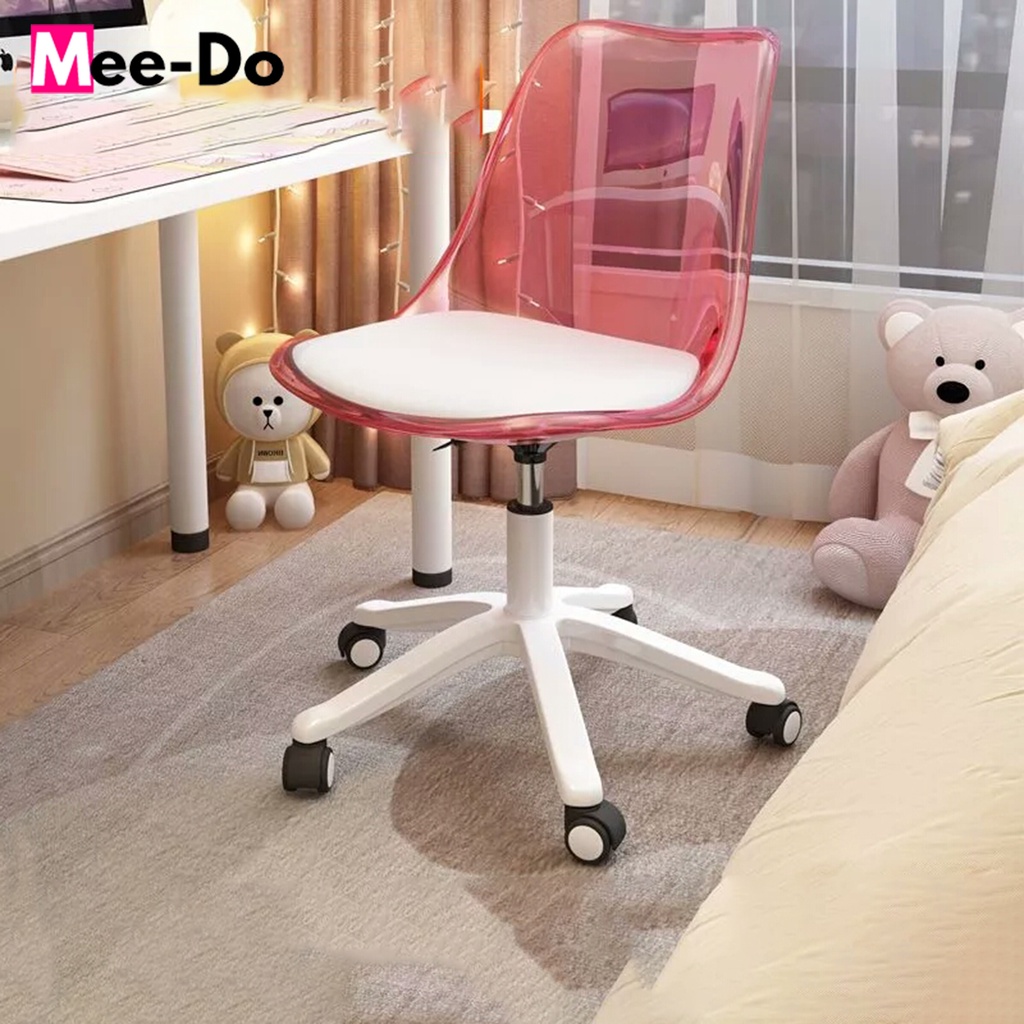 Mee Do Kursi Kerja Milenial Belajar Transparan Roda Bangku Minimalis