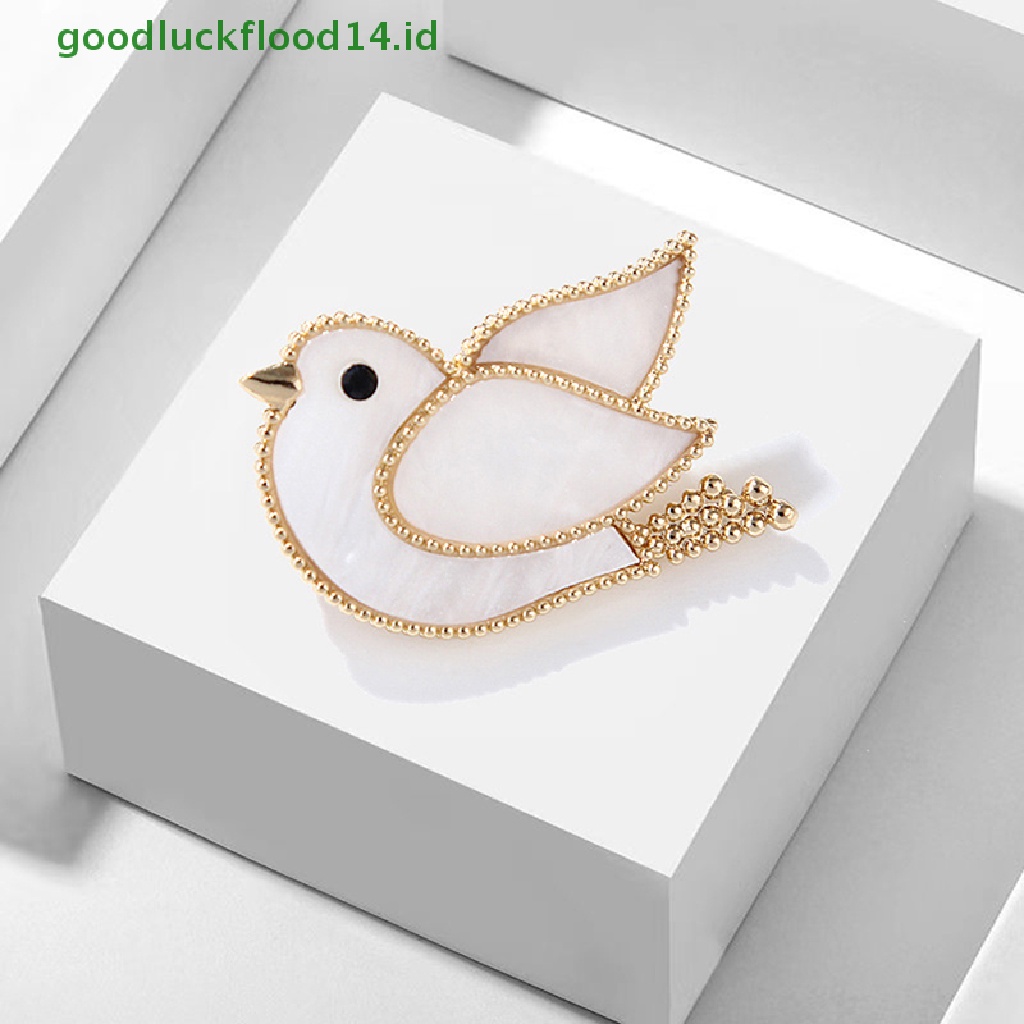 [GOOGFOUR] Bros Burung Enamel Putih Dove of peace Brooch Untuk Pesta Perjamuan Clothese Jewelry [TOP]