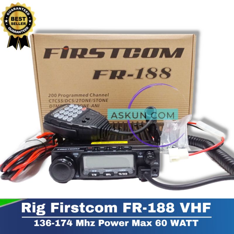 RIG FIRSTCOM FR-188 VHF 60 WATT 200 CHANNELS 3 COLOR LCD DISPLAY