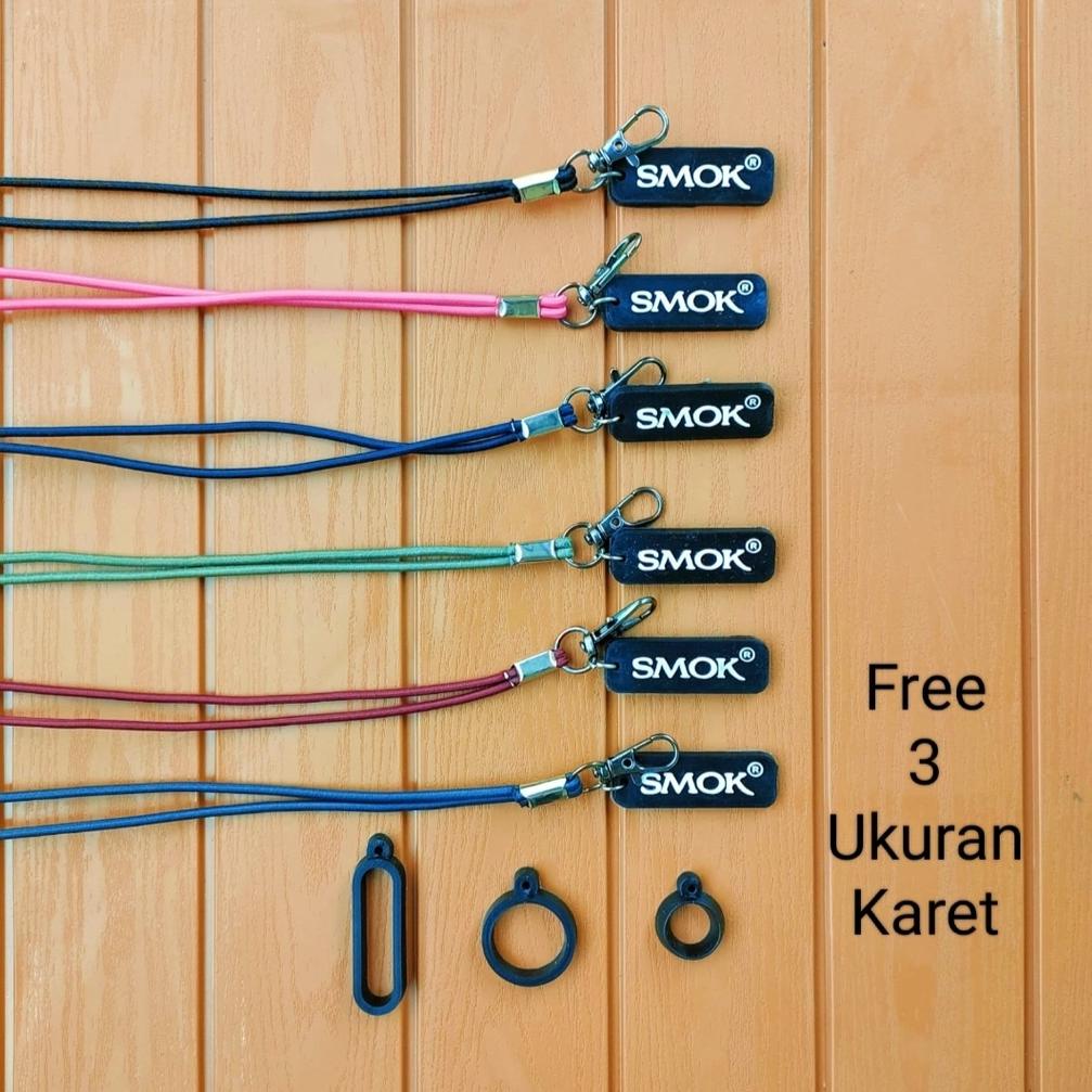 

BS7187 tali lanyard / lanyard pods / lanyard / gantungan pods tali / free karet 3pcs / kalung pria / smohk 78