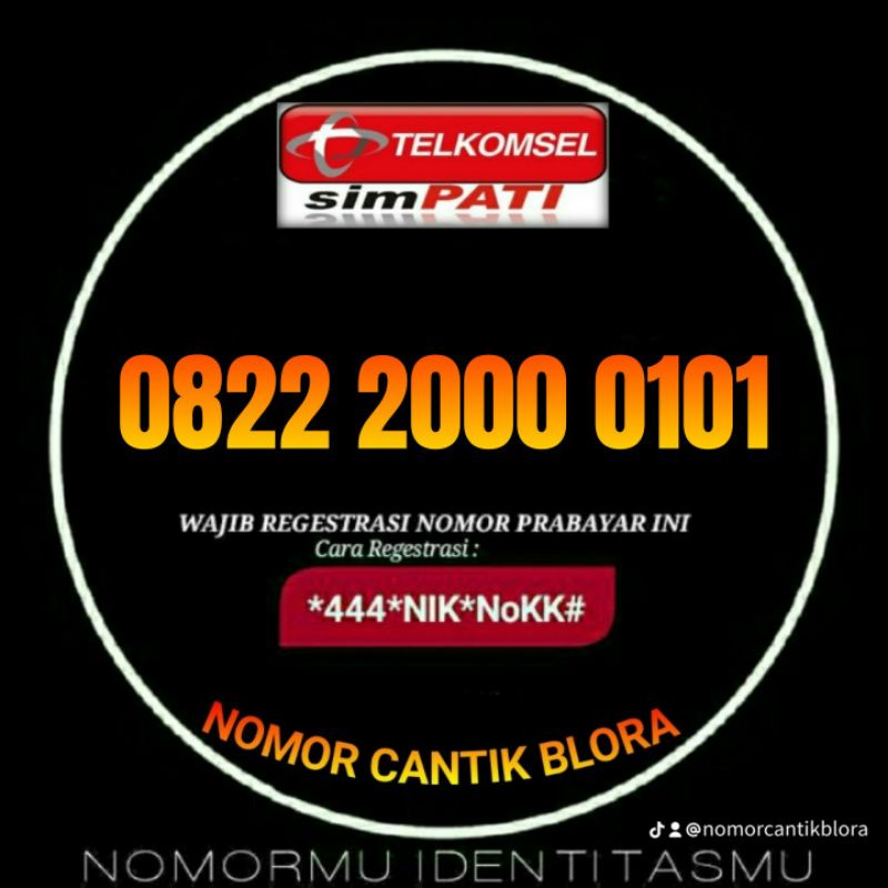 Kartu Perdana Simpati Cantik Nomor Cantik Simpati