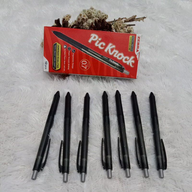 

pulpen zebra pic knock 0,7 hitam ballpen zebra