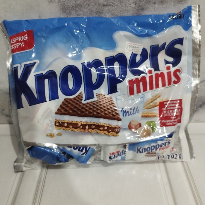 Jual WAFER SUSU COKLAT IMPORT KNOPPERS MINIS 192g | Shopee Indonesia