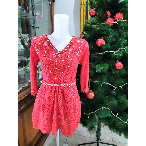 Kebaya Merah Tanpa Tile