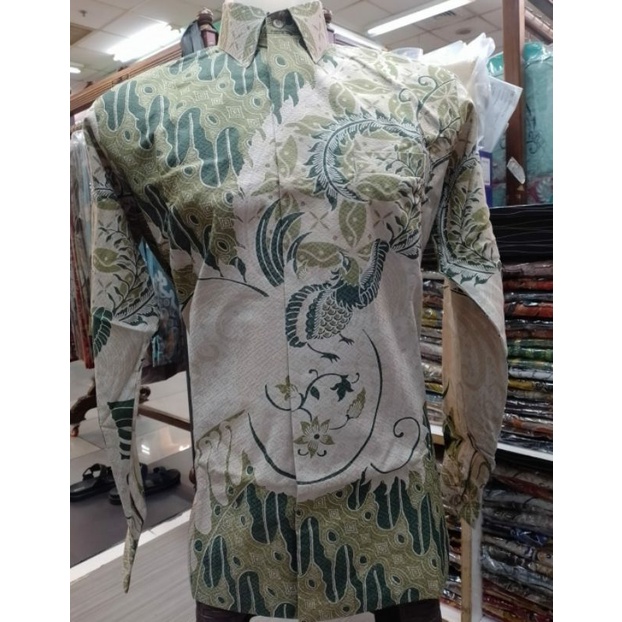 KEMEJA BATIK PRIA MOTIF BURUNG BAHAN DOBBY PREMIUM
