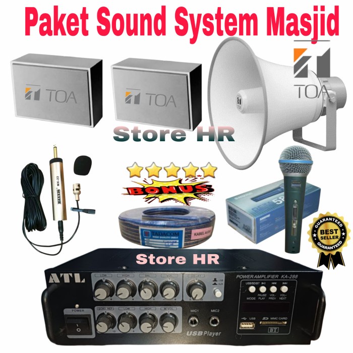 Paket Sound Toa Masjid Mushola Speaker Toa #Original