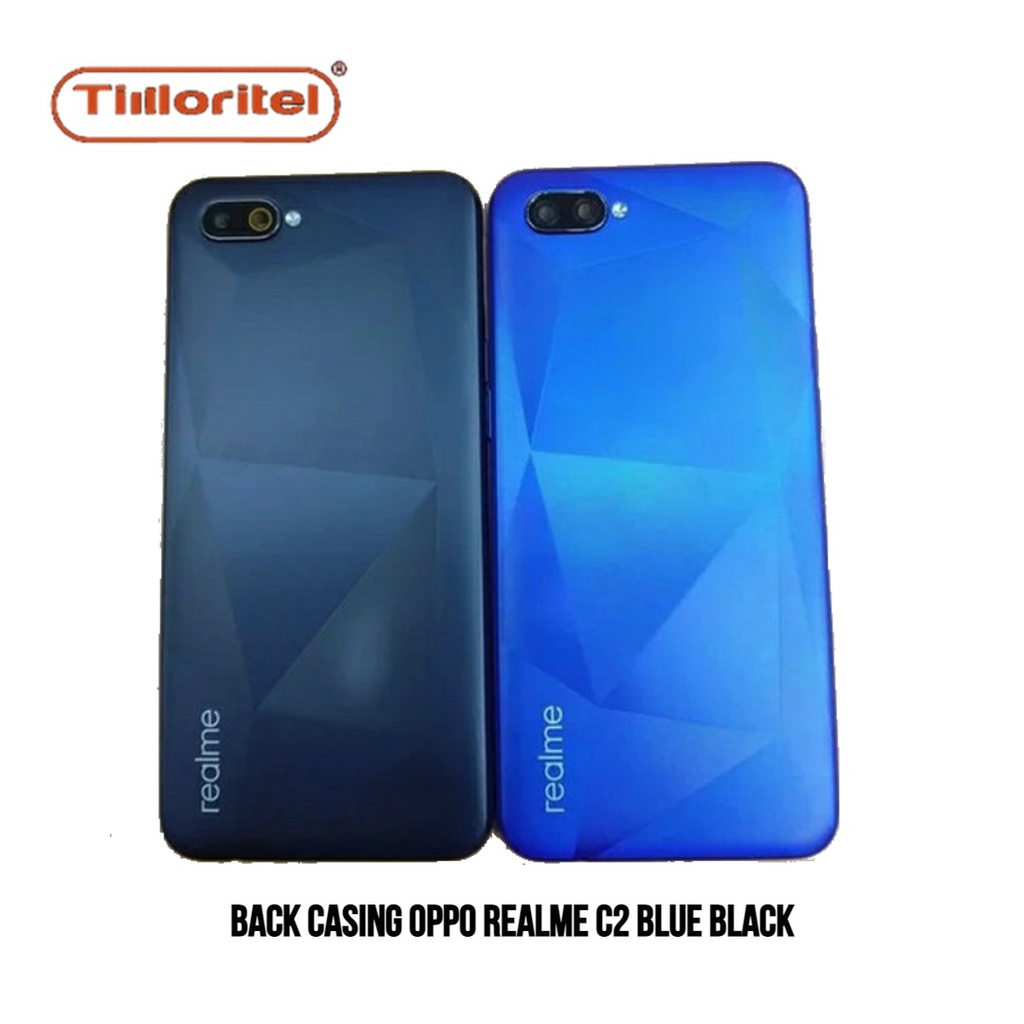 BACK CASING OPPO REALME C2 BLUE BLACK