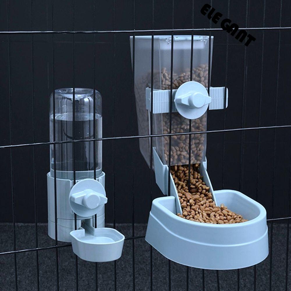 Tempat Makan / Minum Gantung Otomatis Bahan Plastik Untuk Anjing / Kucing / Kelinci