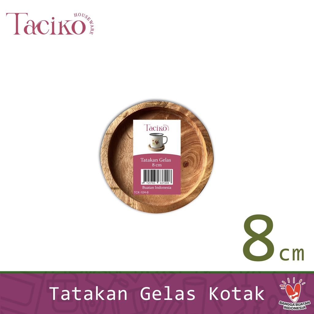 Ktmstore Tatakan Gelas Kayu Bulat Round Wooden Coaster Alas TACIKO TCK-104