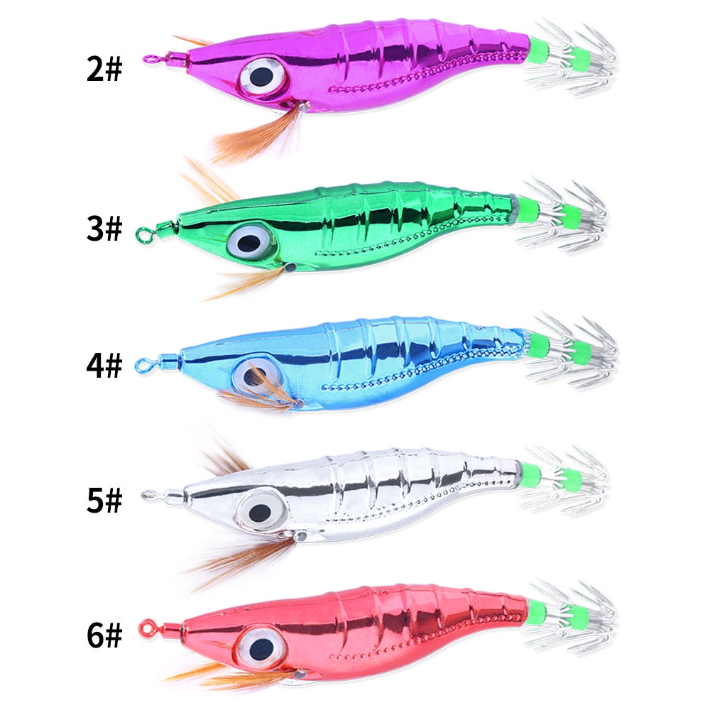 Hengjia 1Pcs 10cm/8.6g Laser Umpan Udang ABS Umpan Fishing Lure Keras Untuk Cumi Jig Gurita Memancing Big Eyes Shrimp Bait