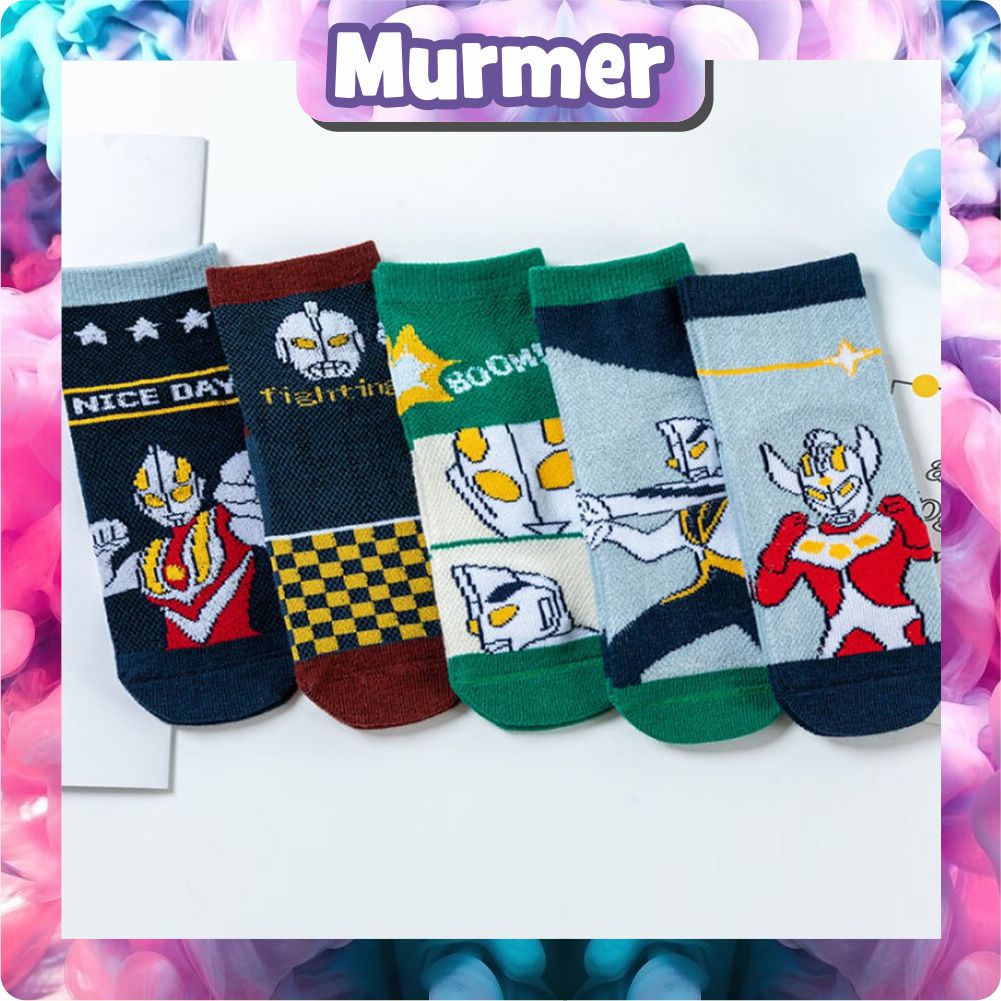 MurmerOfficial Kaos Kaki Anak Motif Ultraman Kaus Kaki Bayi Lucu KK055