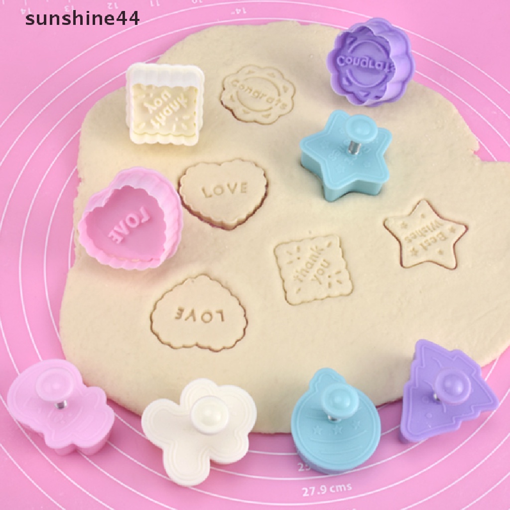 Sunshine 4Pcs/Set Cetakan Kue Kering Plastik Cetakan Kue Kartun Multi Seri.