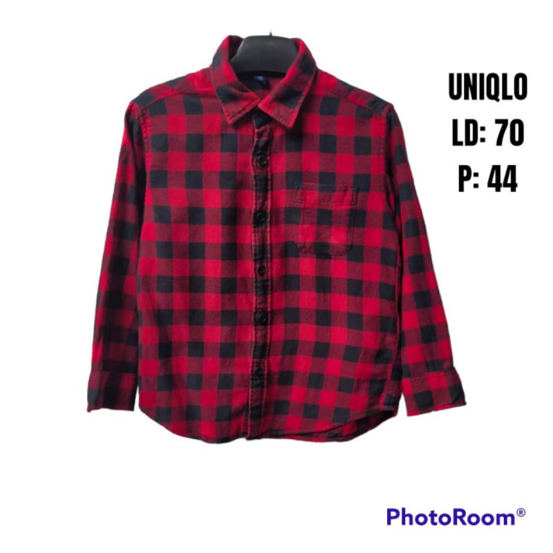 Kemeja Flanel Anak Uniqlo Thrift