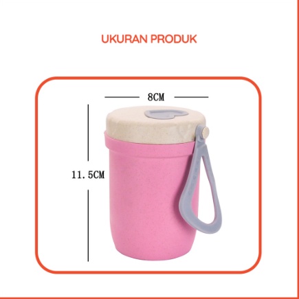 GTE | Cangkir Sup Portable Anti Tumpah / Botol Susu Sarapan Oatmeal Portable 400ml