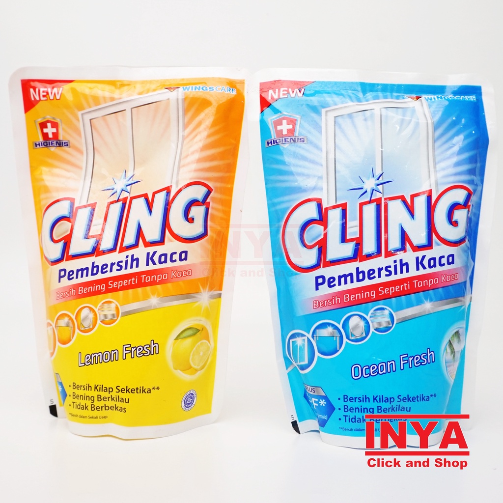 CLING PEMBERSIH KACA LEMON FRESH 425ml REFILL - Jendela &amp; Cermin