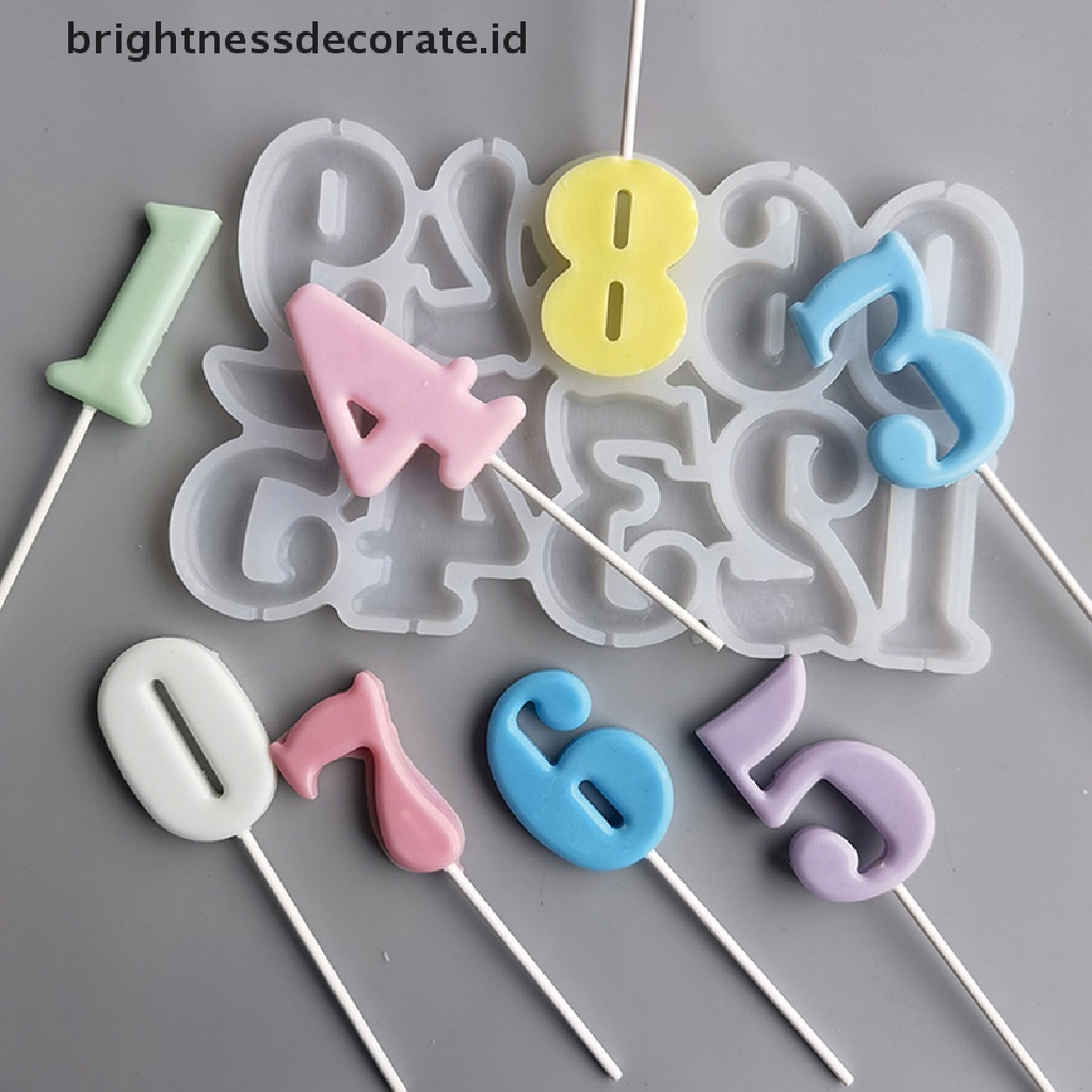 [Birth] Pemodelan Berbentuk Angka DIY Cetakan Silikon Kue Ulang Tahun Decorag Baking mold [ID]